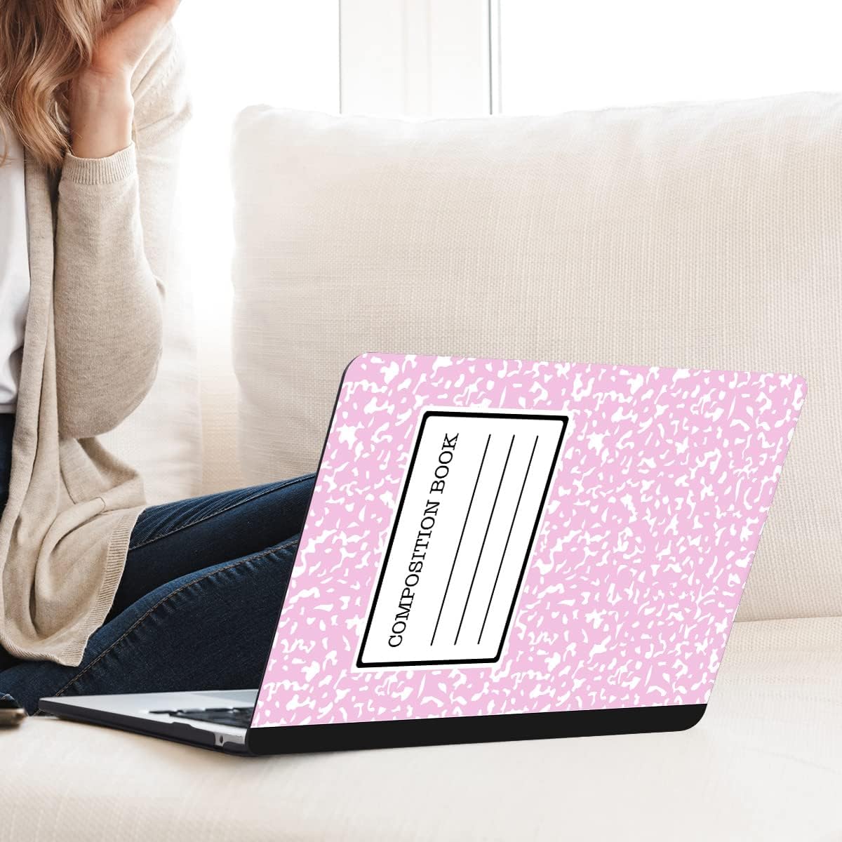 Tuiklol for 2022 2021 2020 New MacBook Pro 13 inch Case M2 Clip M1 A2338 A2289 A2251, Plastic Hard Shell Case with Keyboard Cover for MacBook Pro 13 Touch Bar, Composition Book