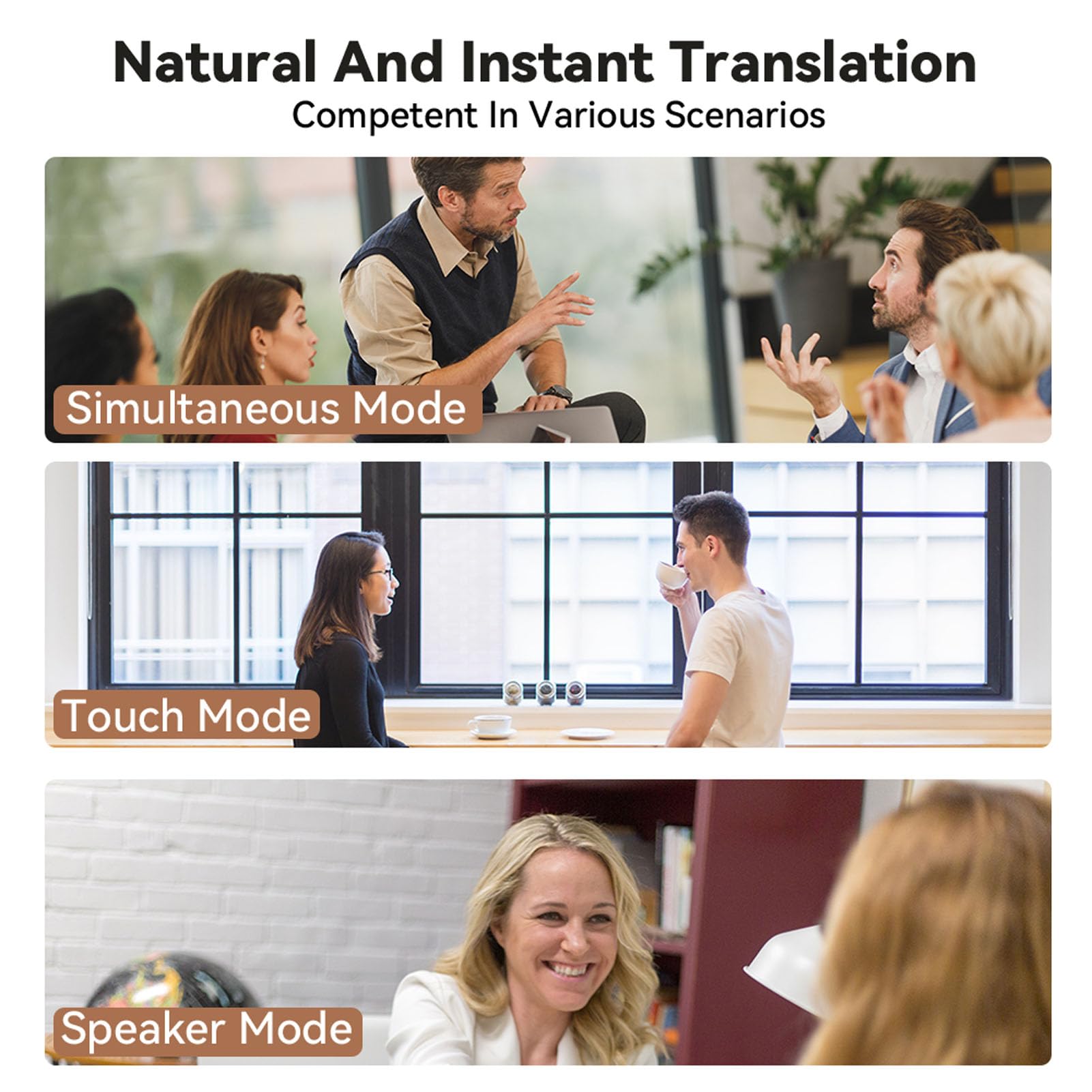 Goshyda Aurbud di AI Translation in Tempo Reale - 150 Lingue Dispositivo Traduttore Nessuna Abbonamento, Cuffie Bluetooth 5.4 Translator con Alta Precisione per le attività di Viaggio