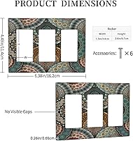 Vista 333 de Vista de ventana, isla tropical, playa, palmeras, cielo soleado, cubierta de interruptor de luz de palanca individual, placa decorativa de pared