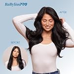 BaBylissPRO Nano Titanium Oval Ionic Hot Air Styler Blow out Hair Dryer Brush with Boar and Nylon Bristles