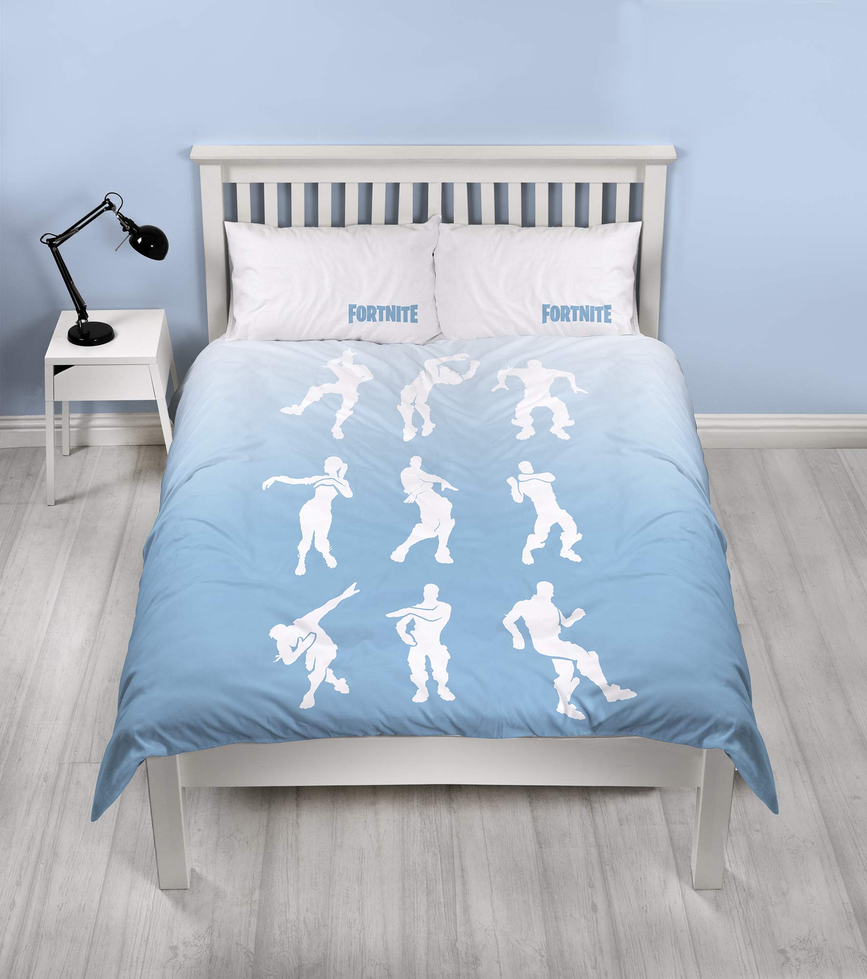 Official Fortnite Double Duvet Cover Shuffle Design | Reversible Two Sided Fortnite Battle Royale Bedding Duvet Cover With Matching Pillow Case, Blue-image-24