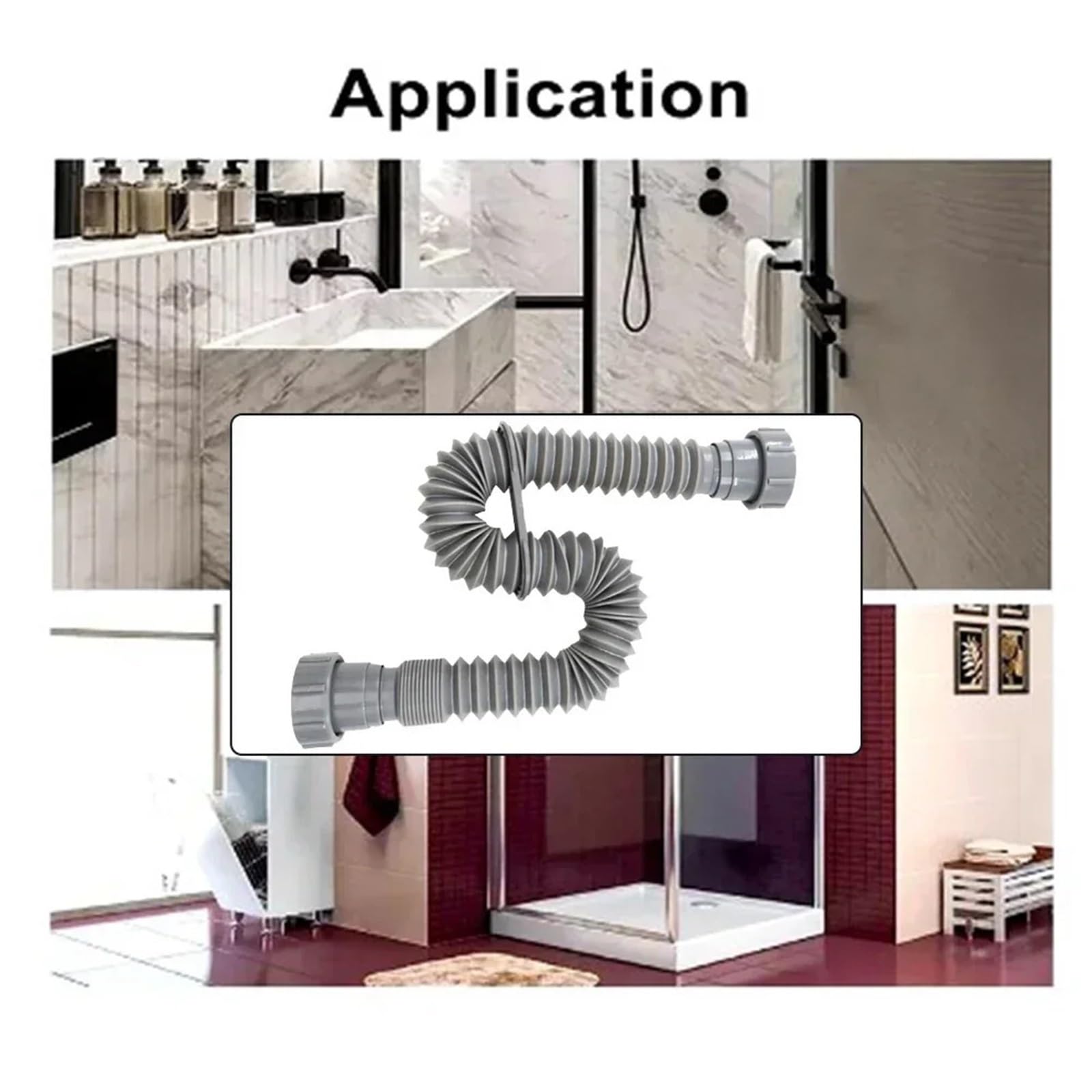 1pc Waschbecken Abflussrohr Schnittstelle Haushalt Küche Erweiterbar Anschluss Schlauch Ersatz Teile