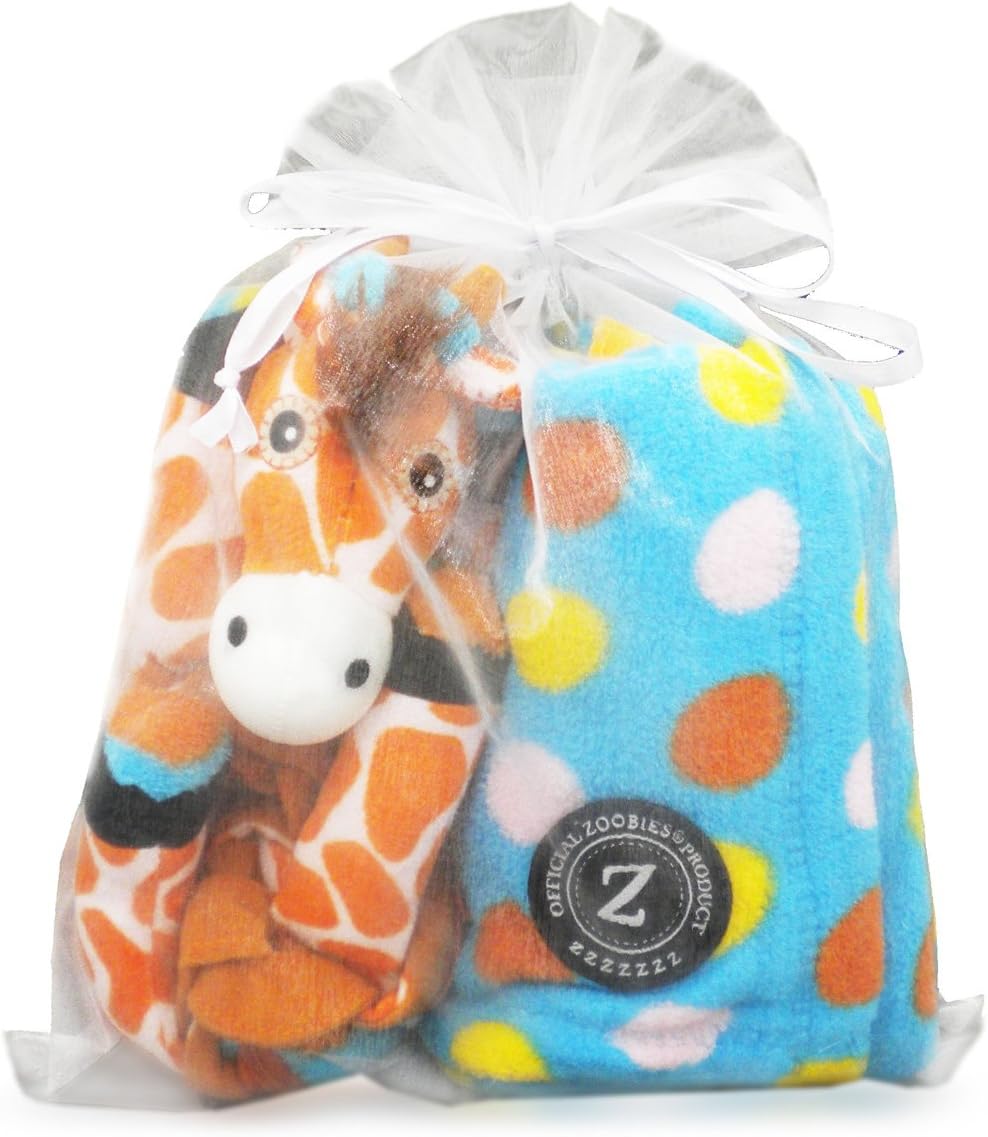Baby Zoobie pets: Baby Blanket with plush toy (Giraffe)