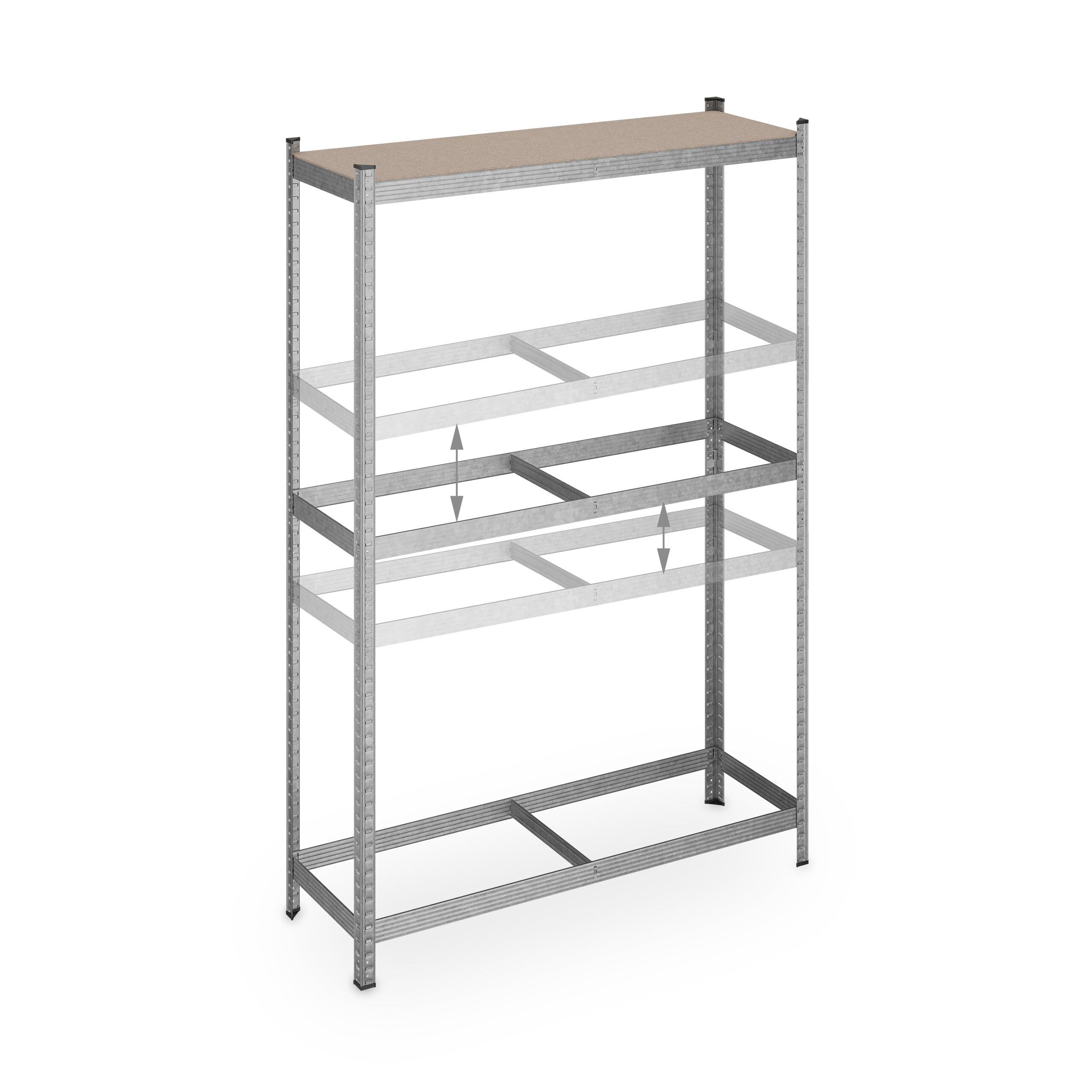 Relaxdays Scaffale Portagomme per 8 Pneumatici, HLP: 180x120x40 cm, 795 kg, Acciaio Zincato, Garage e Officina, Argento