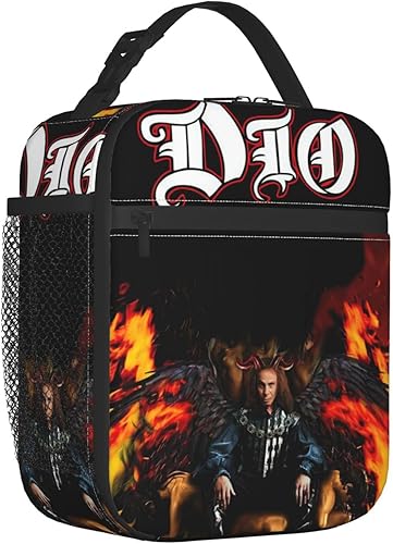 Miniatura 9 de Ronnie Metal James Singer Dio Fiambrera aislada reutilizable bolsa de almuerzo unisex popular bolsa de almuerzo bolsa de mano para oficina con