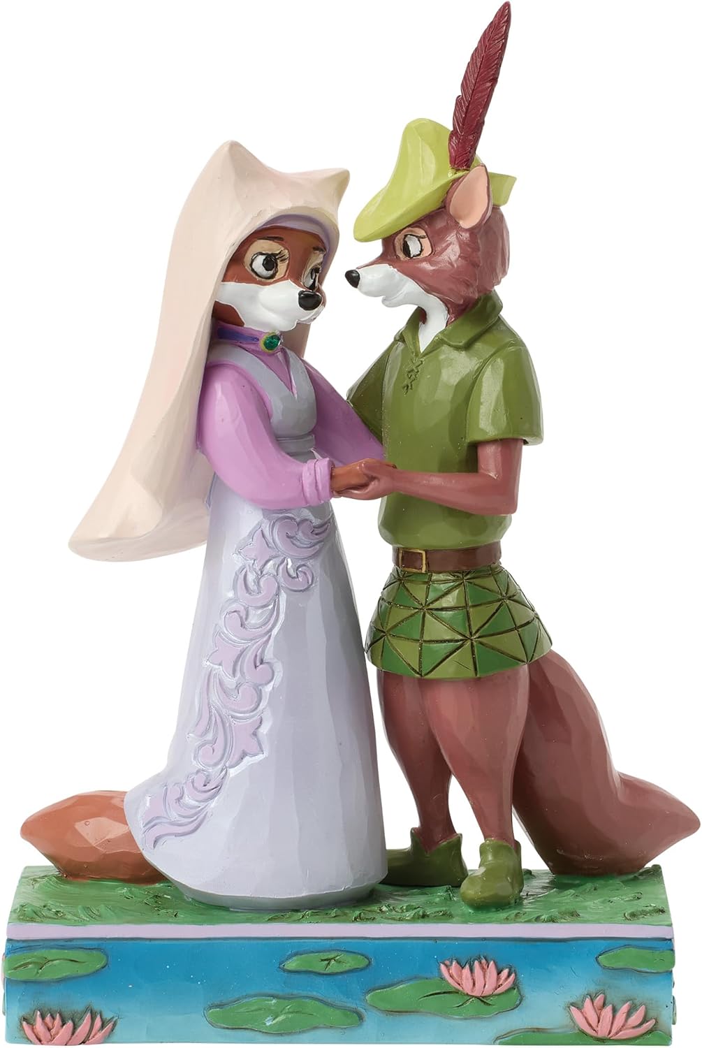 Enesco Disney Traditions by Jim Shore Robin Hood and Maid Marian Holding Hands Figurine, 6.69 Inch, Multicolor