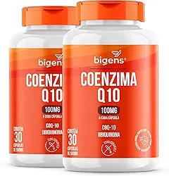 Coenzima Q10 100mg Coq-10 Ubiquinona, Biogens, Kit 2x 30 cápsulas