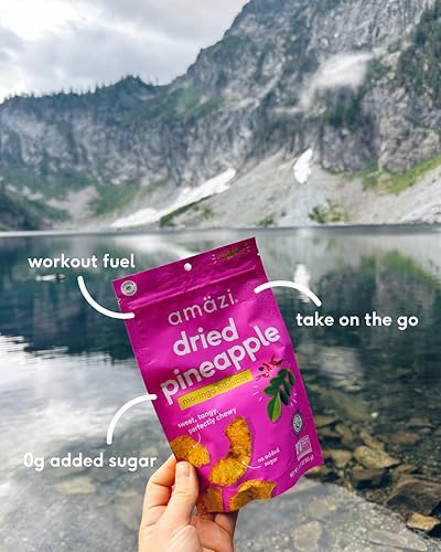 Miniatura 7 de Moringa Hibiscus - Piña seca de Amazi - Bocadillos de frutas secas, cultivadas orgánicamente, veganas, paleo, sin gluten, sin nueces, aperitivos