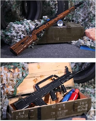 Miniatura 8 de ZOSTER 98K Blasters Kit de construcción militar simple doble simulación de tiro modelo de arma mecánica (1025 piezas) 107 x 10.5 x 8.5 c