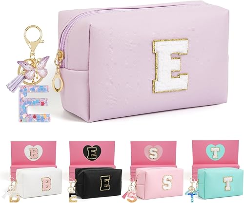 Miniatura 69 de Regalos de cumpleaños para mujeres y ella, bonita bolsa de maquillaje de viaje, bolsas de cosméticos de gran capacidad para mujeres, bolsa de Rosa