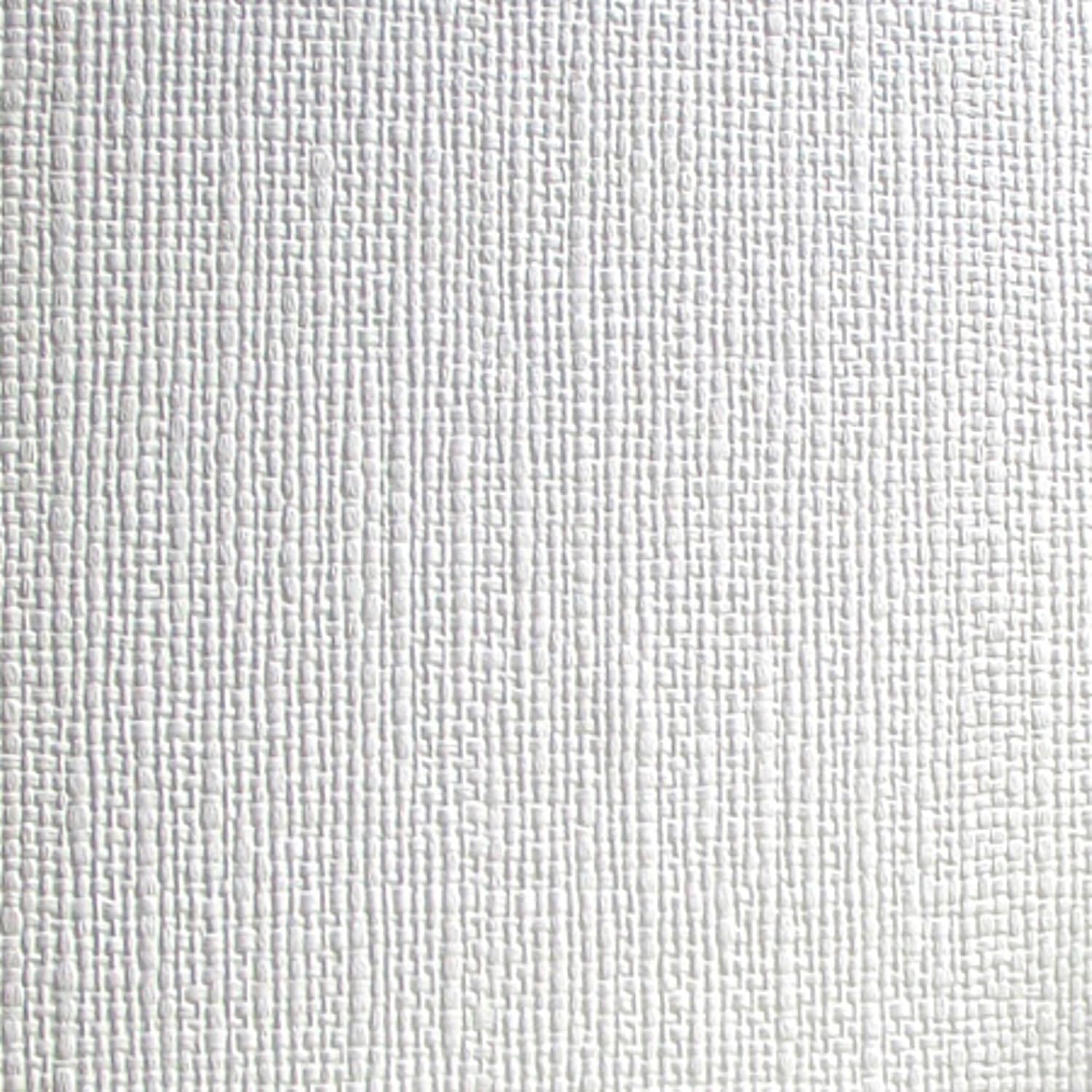 Brewster RD336 Anaglypta Paintable Thick Weave Wallpaper, 21-Inch by 396-Inch, White