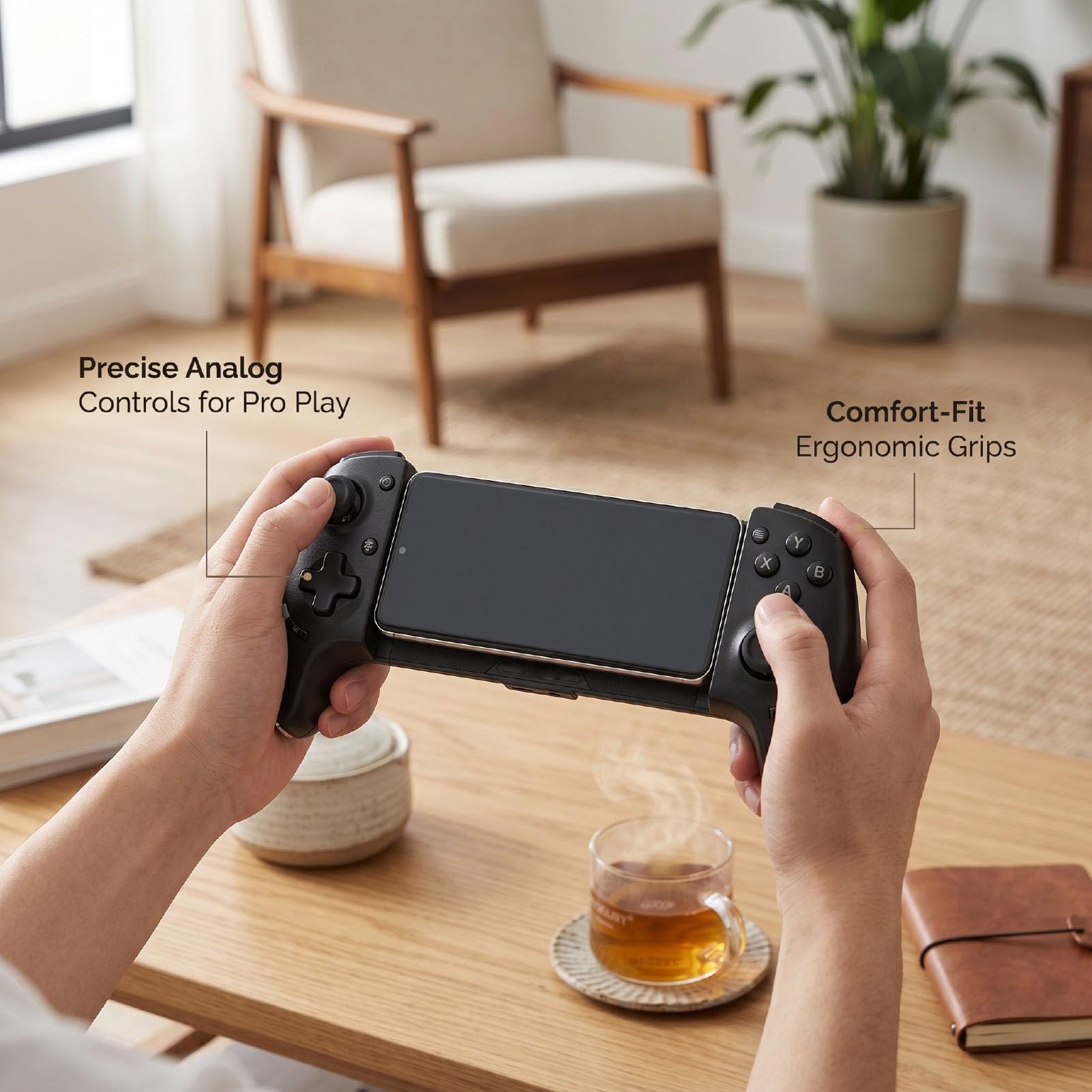 Kelawoly Controller Mobile Bluetooth con Joystick a Effetto Hall e Doppi