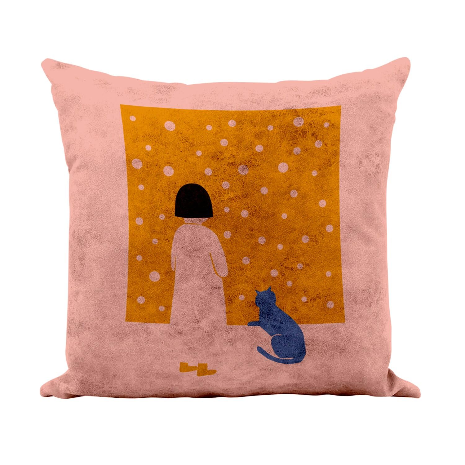 Coussin similicuir rose 40 x 40 cm idéal pour décoration de lit de petite fille