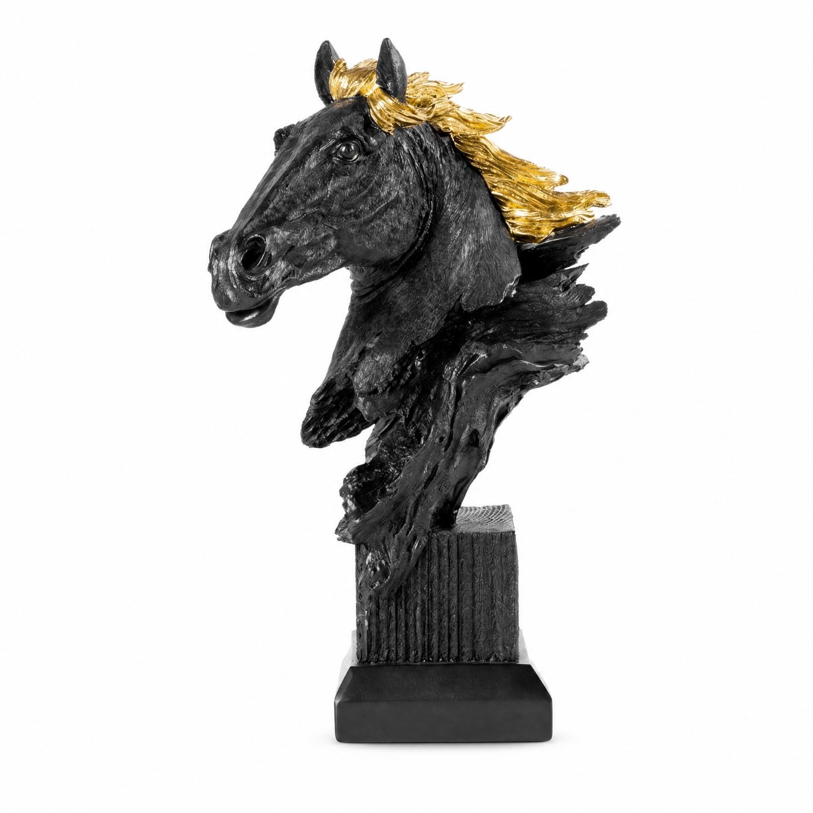 Figura corativa Caballo con Diseño Artístico y Base Estable Resina Sintética para Estante Escritorio Repisa Acuado para Amantes Animales Coleccionistas