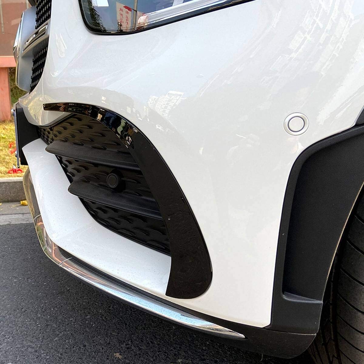 Rozdzielacz przedniego zderzaka samochodu Spoiler boczne dekoracyjne osłony listwy wykończeniowe, dla Mercedes-Benz, klasa GLC GLC260 GLC300 AMG 2020 Tylny spoiler pojazdu(CarbonLook)
