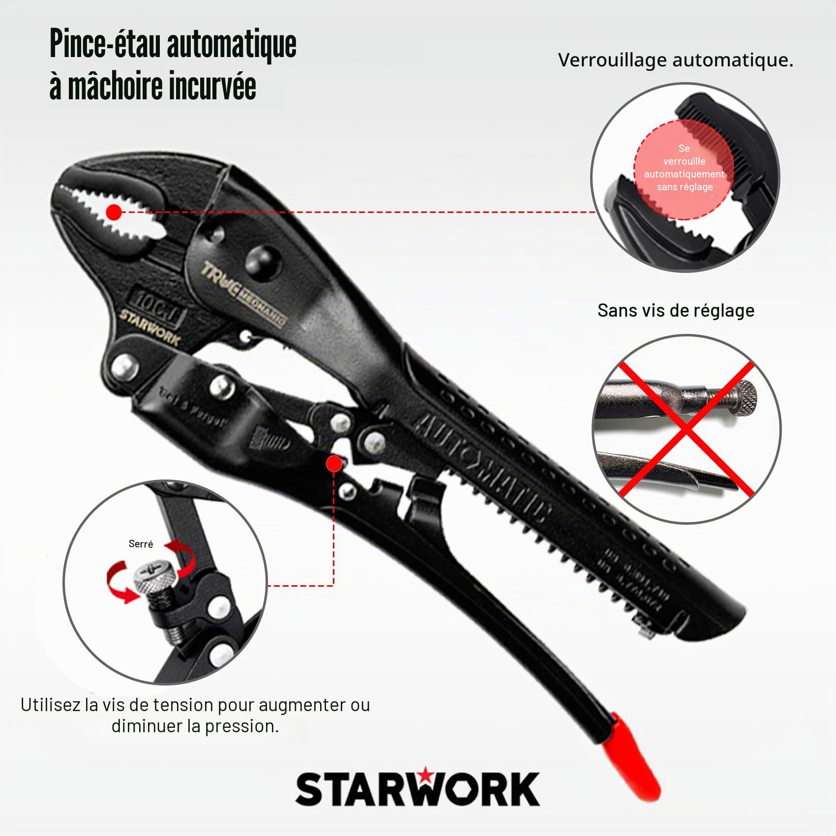 STARWORK True Mechanic™ Ensemble complet d'outils de mécanicien de 306 pièces et jeu de douilles, Ensemble complet d'outils automobile