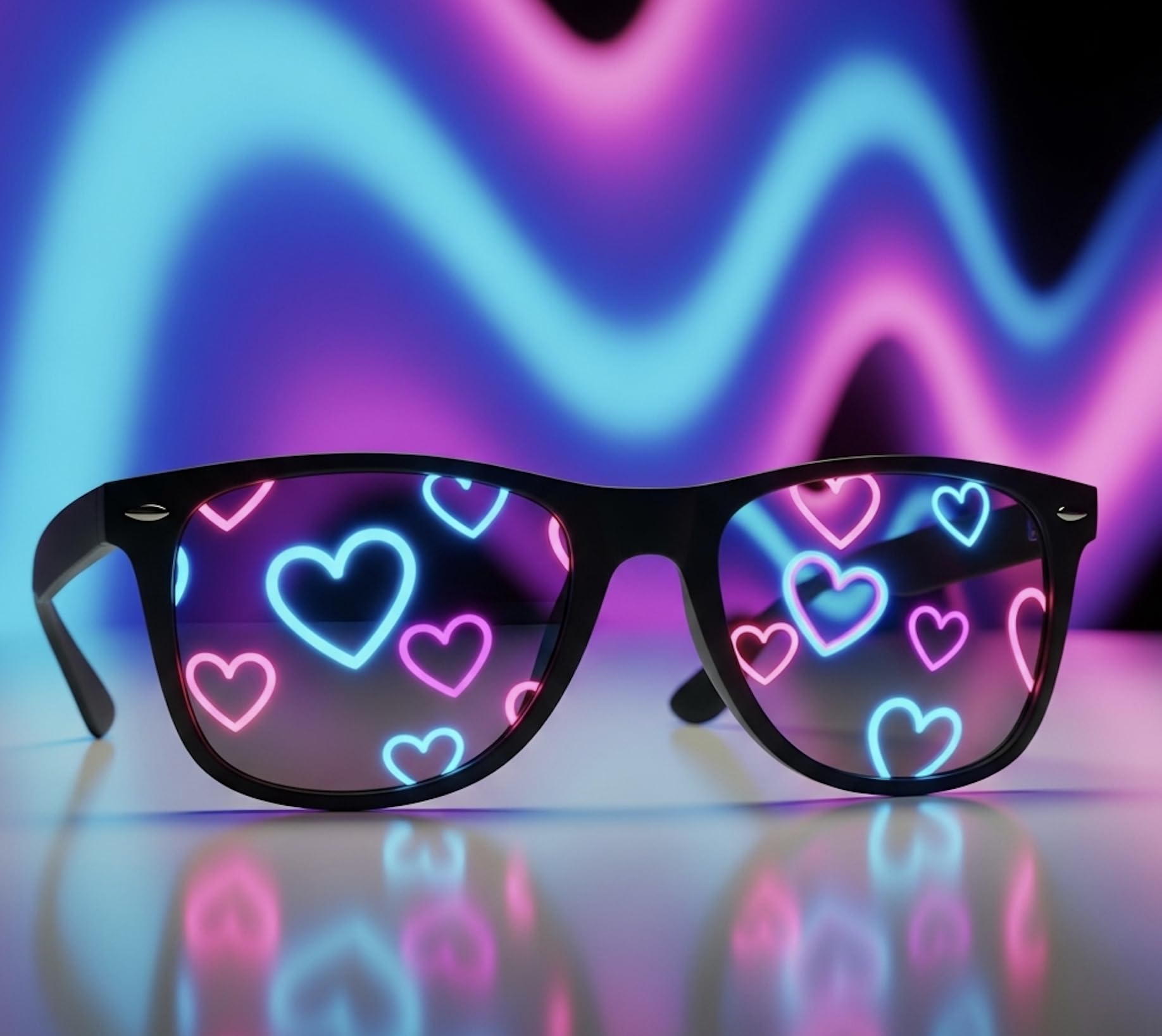 GogoRavers™ Heart Special Light Diffraction Effect Glasses