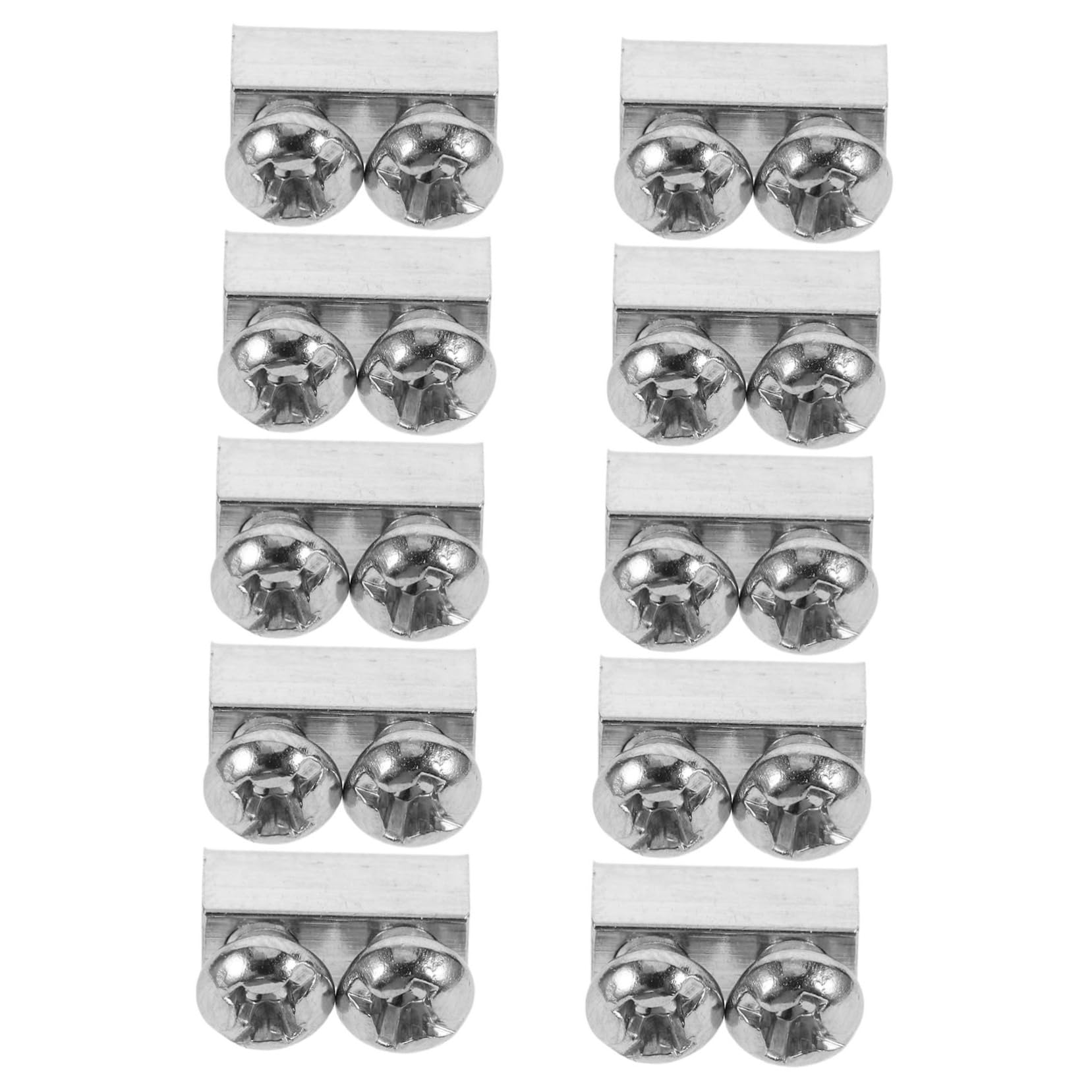 LIFKICH Wire Rope Lock 10pcs Iron Cable Clip Double Hole Clamp Heavy Duty Fastener for Lighting Fixtures Easy Install