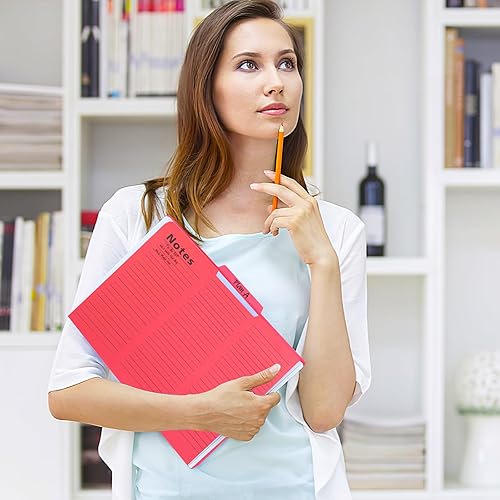 Miniatura 7 de Shindel 16 carpetas de archivos con pestañas, carpetas de manilla de tamaño carta, 9.6 x 11.5 pulgadas, pestañas de corte de 1/3, pestañas de notas