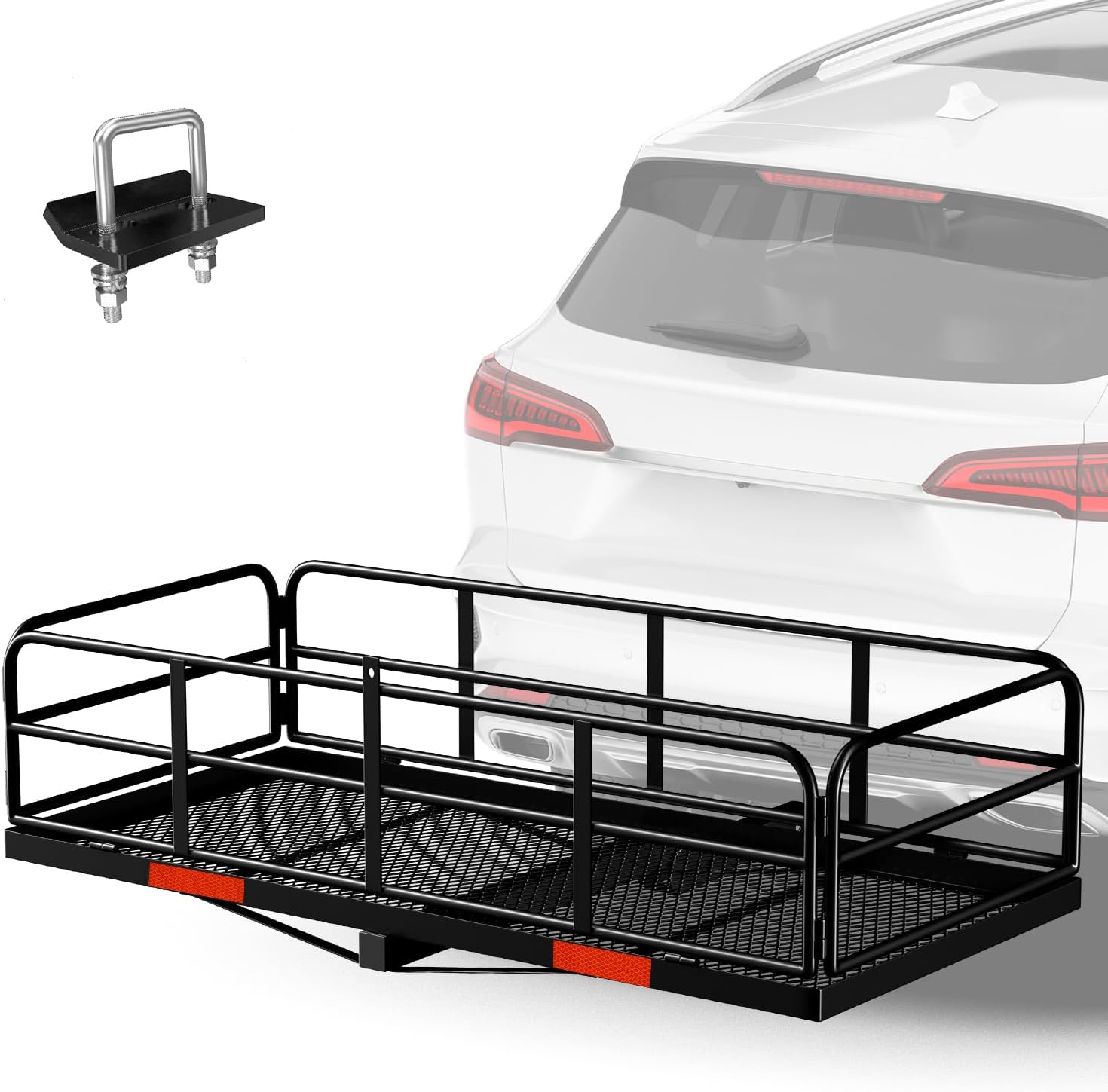 Amazon.com: FORWODE 500 lbs Hitch Mount Cargo Carrier Basket, 60