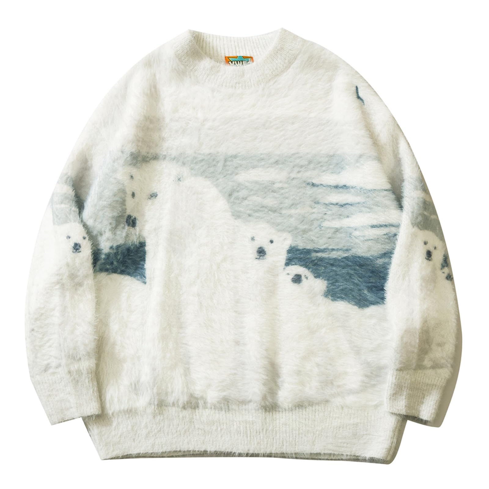 Pull décontracté pour hommes à motif ours polaire chic pour le quotidien - 5