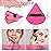 6 Pieces Powder Puff Face Soft Triangle for Loose and Body Powder, Velour Makeup Sponge Set Setting Powder Puff Makeup Tools