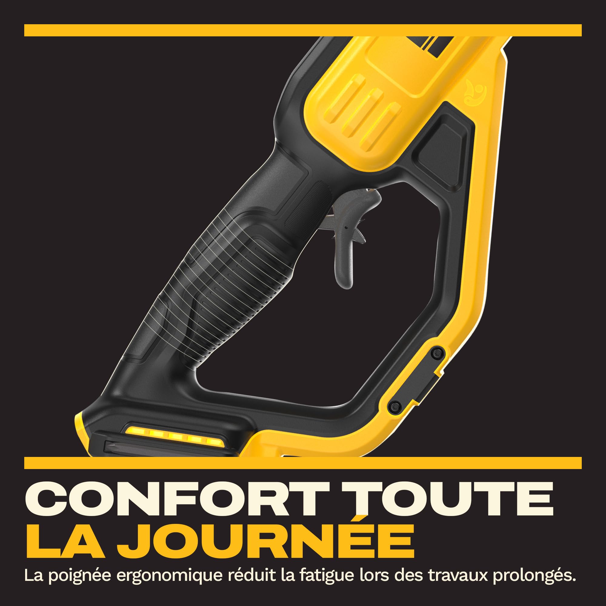 DEWALT 18V XR Élagueuse sur Perche Professionnelle ; Puissance et précision pour la coupe des branches en hauteur, Outil seul, DCMPP569N-XJ
