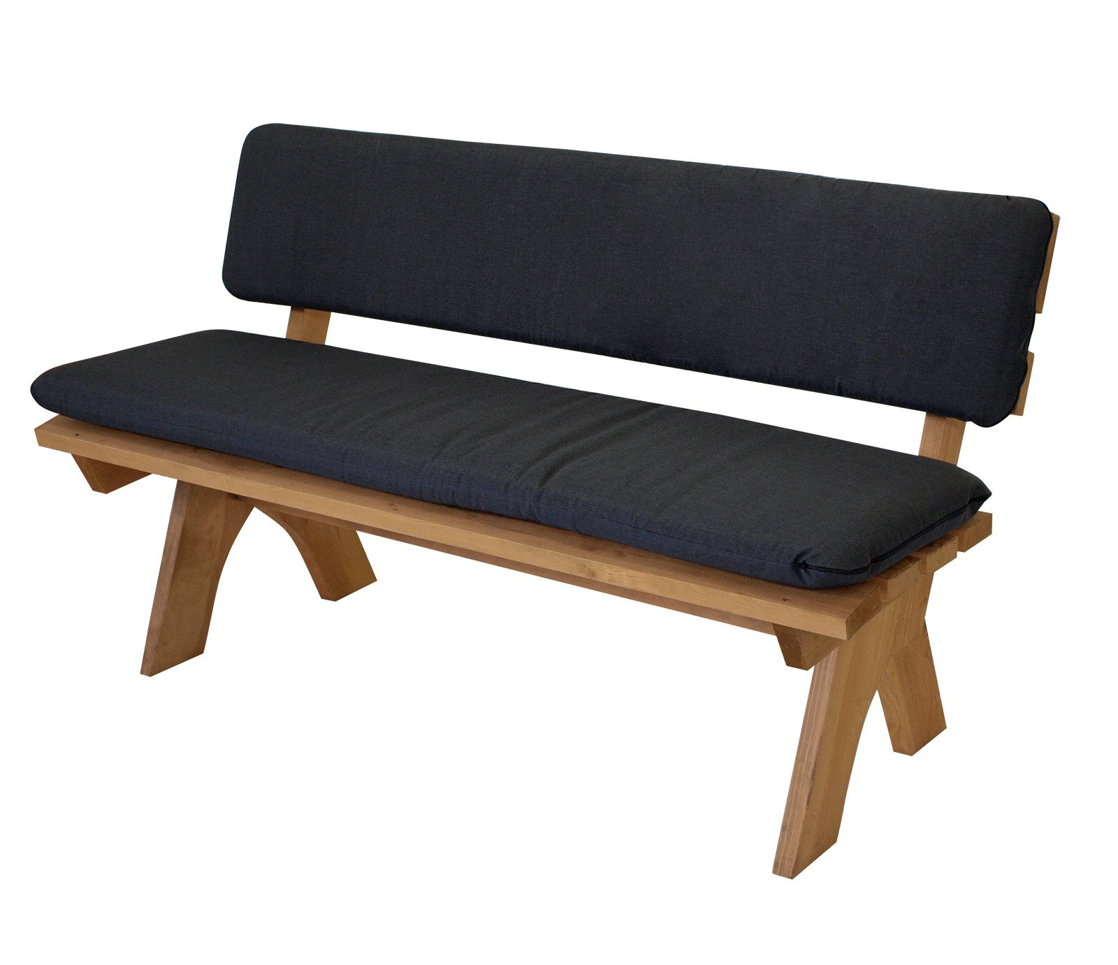Auflagenset ARIZONA 2-teilig für Bank 3-sitzer 150cm, anthrazit - uni
