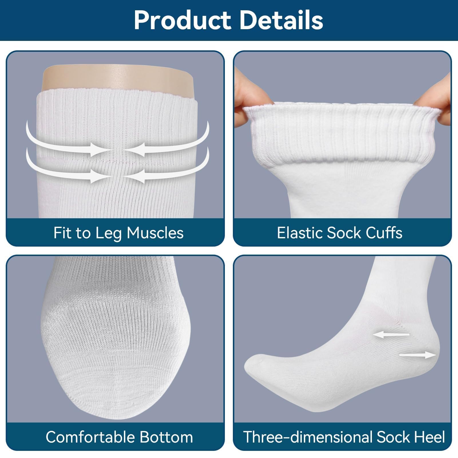 Chaussettes D'escrime pour épée, Sabre et Feuille Coton épaissi Unisexe Bas de Protection Clôture Genou Chaussettes Hautes bas Décontractés Sport Tube Chaussettes Blanc pour Unisexe