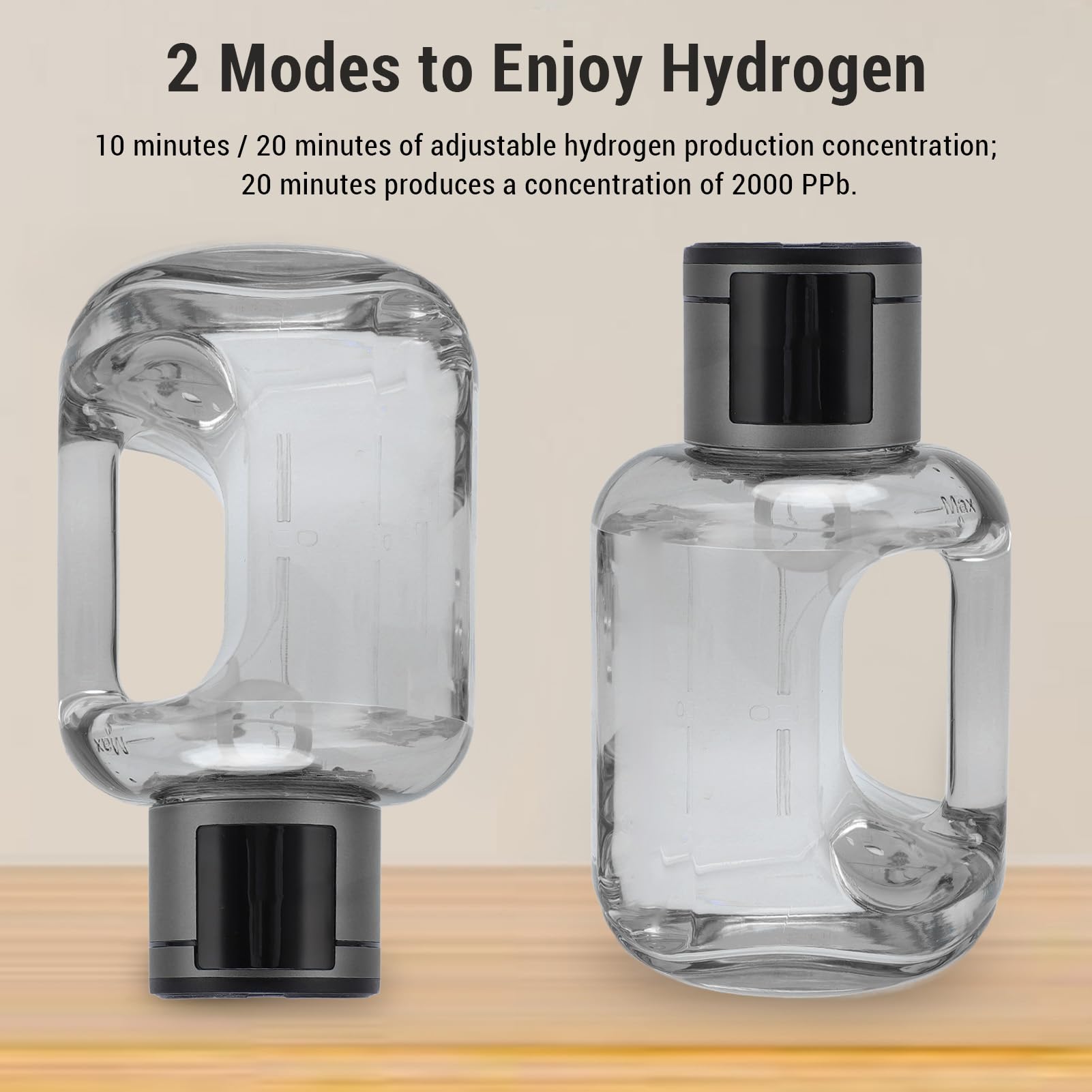 Bottiglia D'Acqua di Idrogeno Generatore di Acqua Ricca Idrogeno a Doppio Uso da 1000 Ml per Ufficio, Casa, Bottiglia Sportiva Ricaricabile Grande capacità per la Famiglia, Portatile USB 5V (#1)