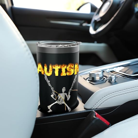 Autism Skeleton Funny Oddly Specific Dank Meme Stainless Steel Insulated Tumbler