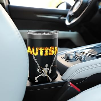 Autism Skeleton Funny Oddly Specific Dank Meme Stainless Steel Insulated Tumbler