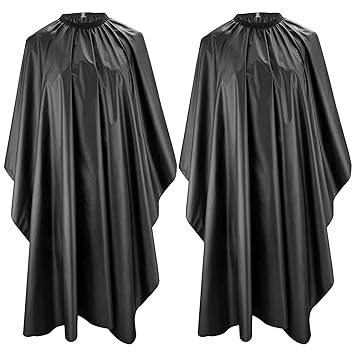2pcs Barber Cape Elasticated Hairdressing Cloak Professional Hairdresser Hairdresser Dress Waterproof And Anti-Staining Used For Hair Washing Hair Cutting Hair Coloring Styling