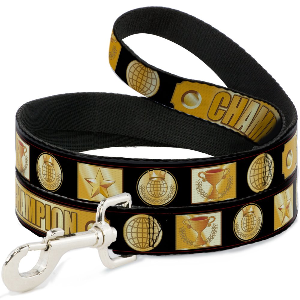 Laisse pour animal domestique 4 mètres motif texte noir et blanc