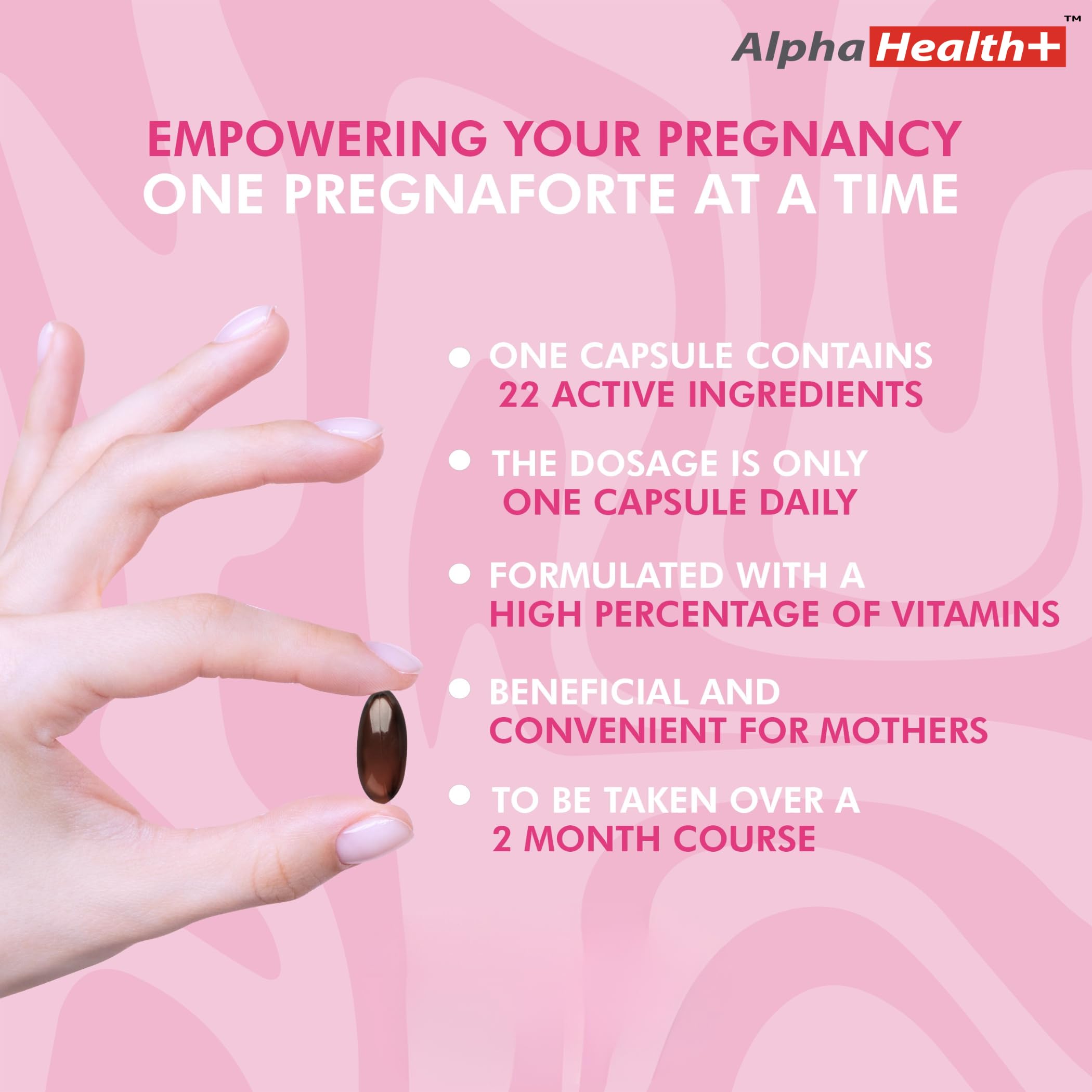 Pregnaforte 1 a day Prenatal vitamins for women 2 month DHA + Folic acid — Amazon image 5