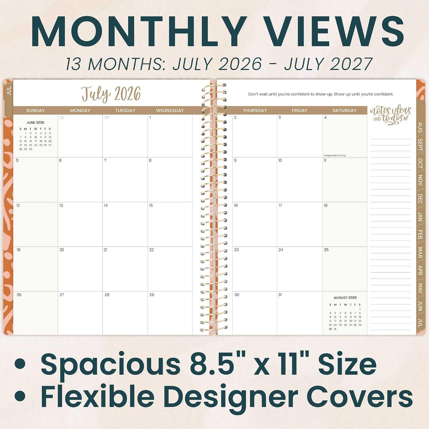bloom daily planners 2026-2027 (8.5" x 11") Academic Year Day Planner (July 2026 - July 2027) - 13 Months Weekly & Monthly Agenda Organizer with Stickers & Tabs - Moments of Grace