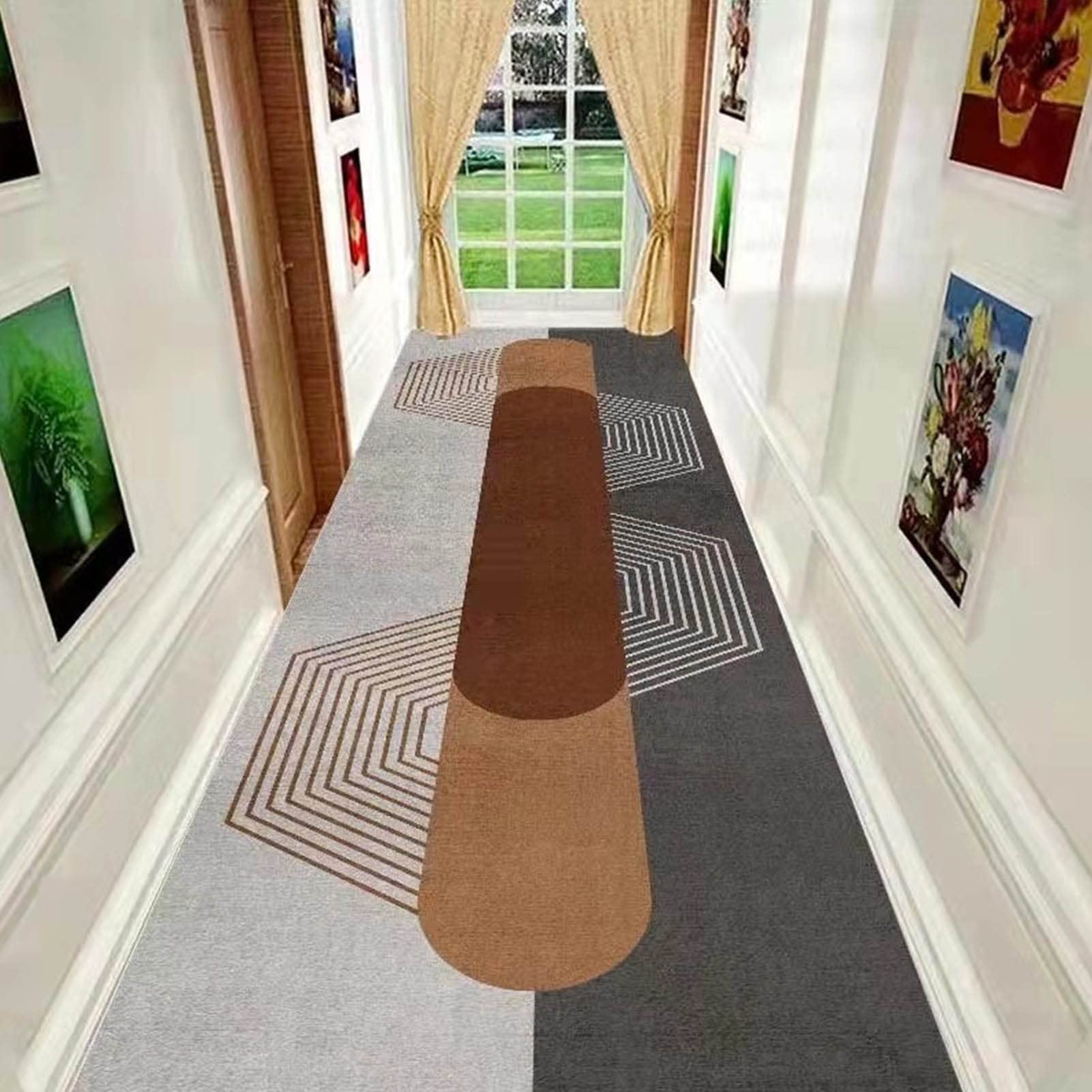 Läufer Teppich Für Flur & Treppe – Rutschfeste Unterseite, Viele Größen (z.B. 80x150 Cm) | Modernes Design, Polyester/Baumwolle, Pflegeleicht