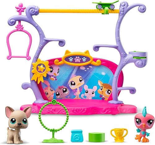 Miniatura 2 de Littlest Pet Shop, Pets Got Talent Play Set  Gen 7, Pets #67 & # 66, Auténtica figura de cabeza Bobble LPS Bobble, juguete coleccionable de