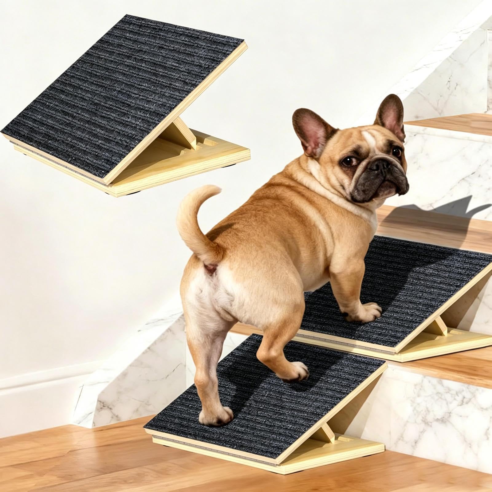 Rampa per cani da in legno portatile | Scalette Per Cani Piccoli Pet Da Alto Per cuccioli media grande anziani feriti cane gatto casa esterno divano