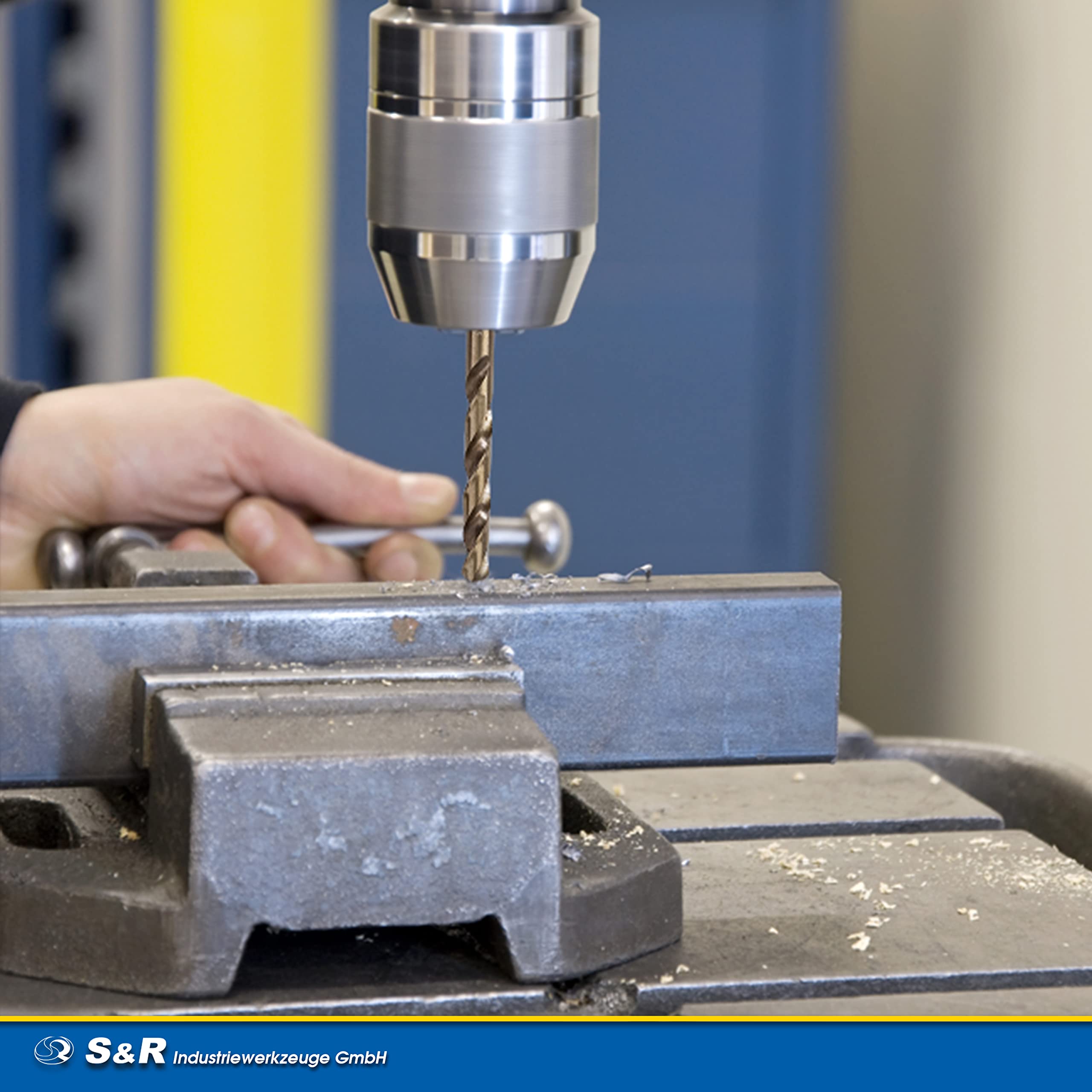 S&R Zestaw wierteł do metalu 1,0-10 mm, 19 szt., HSS Cobalt DIN 338, 135°, precyzyjne polerowanie, w metalowym pudełku