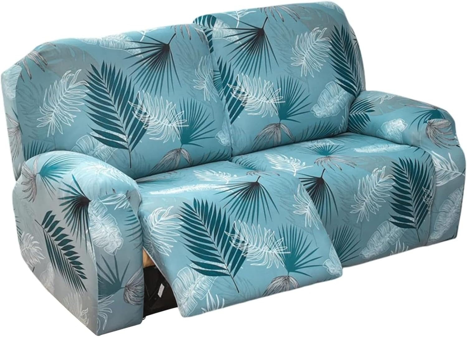 N/A Stretch Recliner Loveseat Slipcover with Pockets, Recliner Sofa Covers for 2/3 Seat Reclining Couch Cover Washable Furniture Protector,A,2 Seater