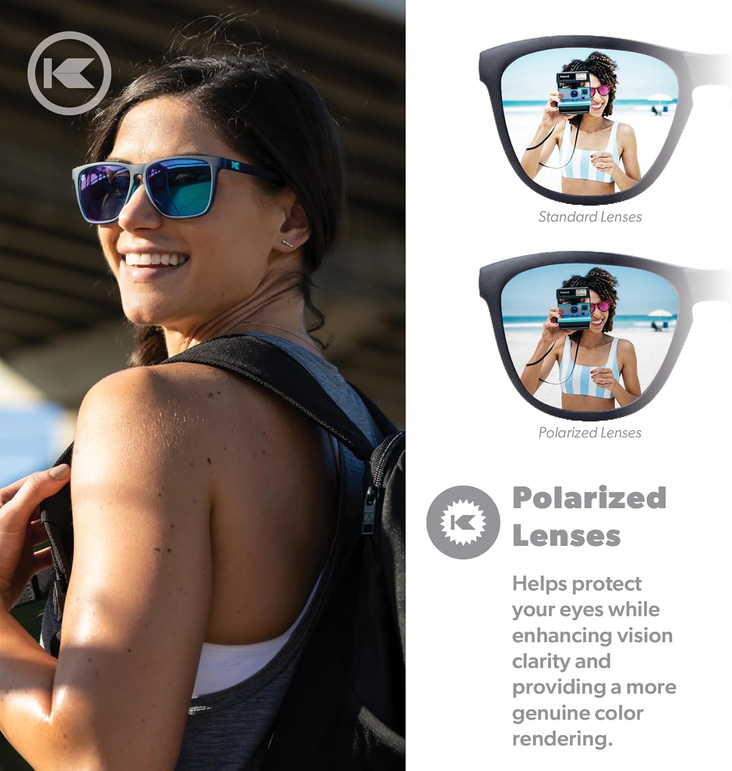 Knockaround Fast Lanes Sport Polarized Lightweight Sunglasses for Men & Women - UV400 Protection - Running - Image 4