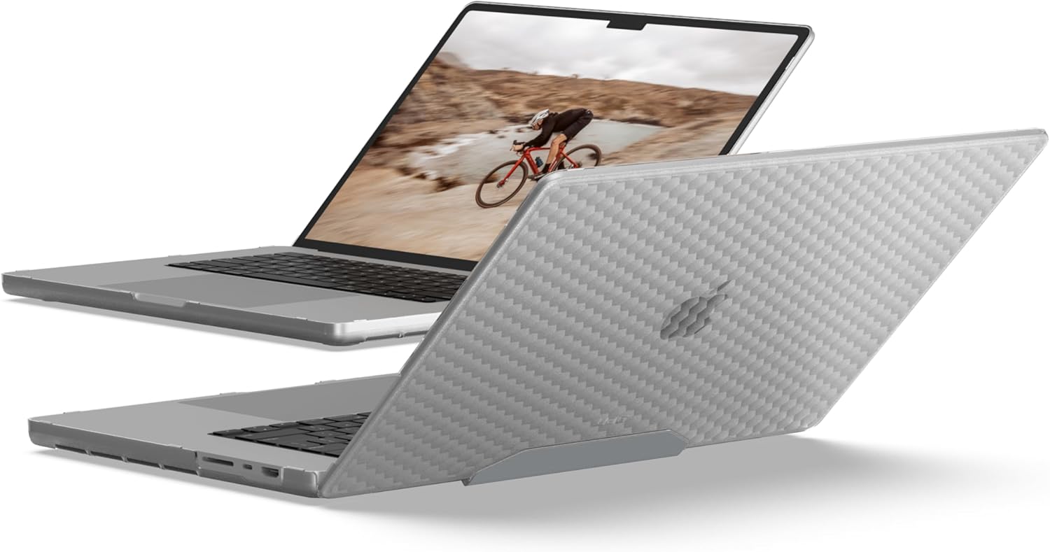 URBAN ARMOR GEAR UAG Designed for MacBook Pro 16" Case M5 2026 M4 2024 M3 2023 Pro/Max Chip - Rugged One Piece Hardshell Transparent Clear Scratch Resistant Protective Cover, Essential Armor Ice