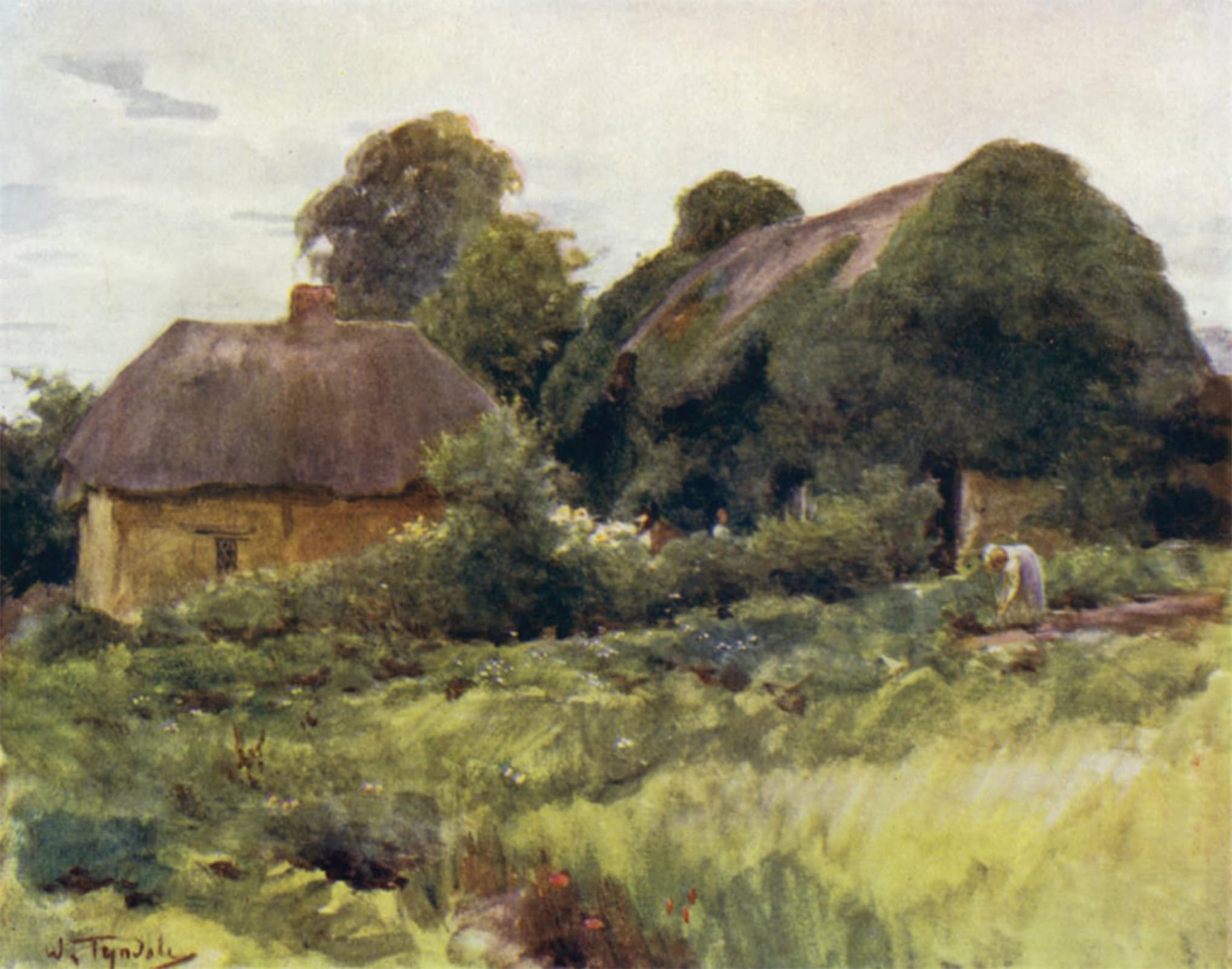 Artxlxxbn No Frame Famous Print Painting Colorful Art Print The New Forest A Cottage At Sway By Walter Frederick Roofe Tyndale Canvas Art Decorations For Home Decor 60X90cm