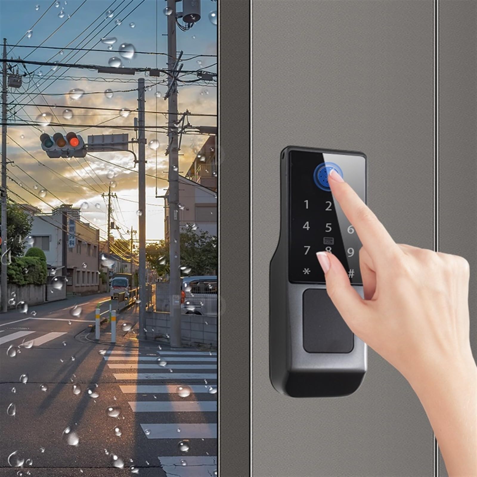 Odcisk palca Wodoodporna brama zewnętrzna Kod dostępu Karta Rfid Inteligentny zamek bezkluczykowy Biuro Handlowe