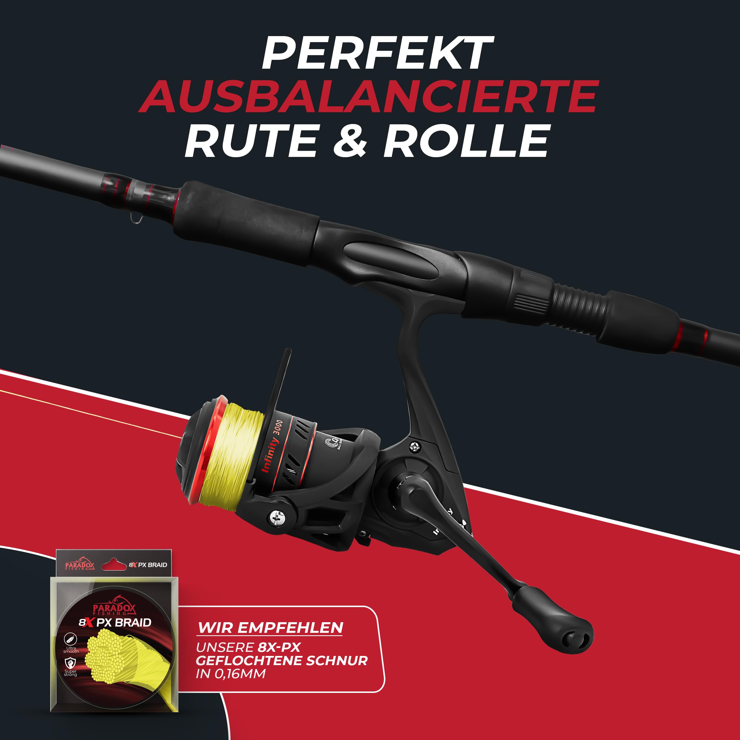 Paradox Fishing Infinity kołowrotek spinningowy 2000/3000/4000 – idealny kołowrotek wędkarski do łowienia okoni, sandaczy lub szczupaków