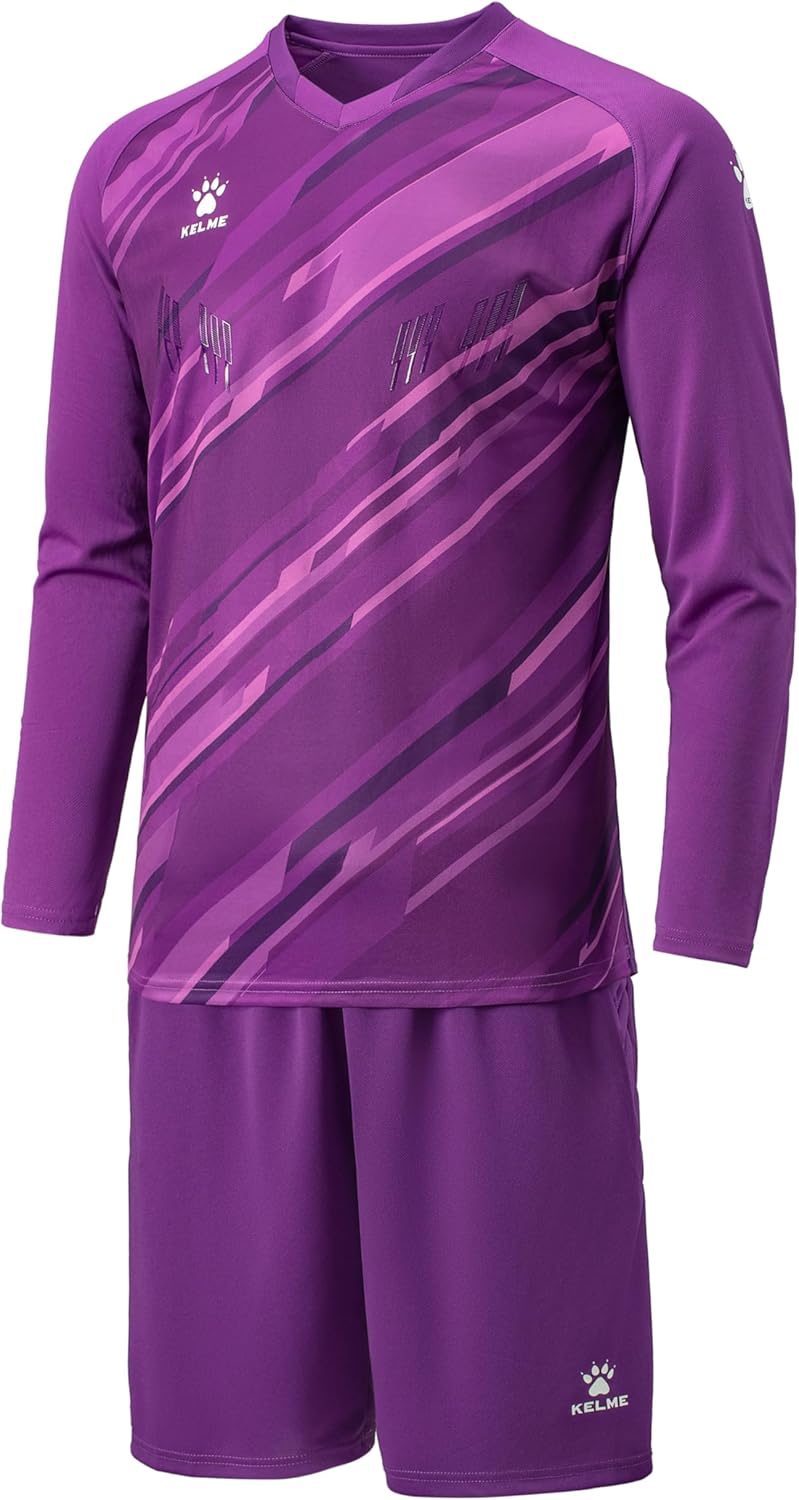KELME Men Padded Goalkeeper Soccer Jersey Shorts, Goalkeeper Kit, Youth Goalie Apparel Shirt and Pants with Socks - Image 4