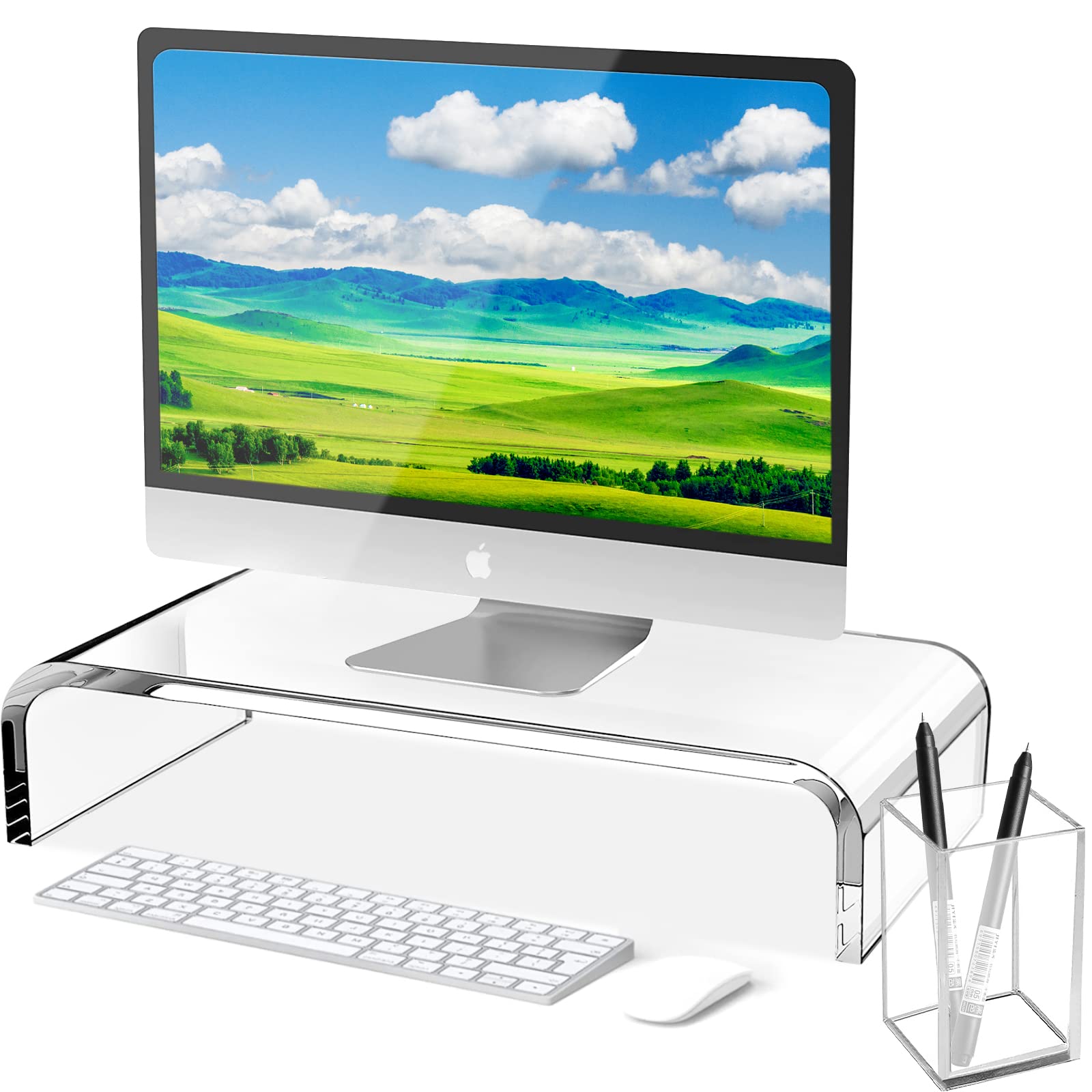 Buy Acrylic Computer Monitor Stand Clear Monitor Stand Riser, Desk