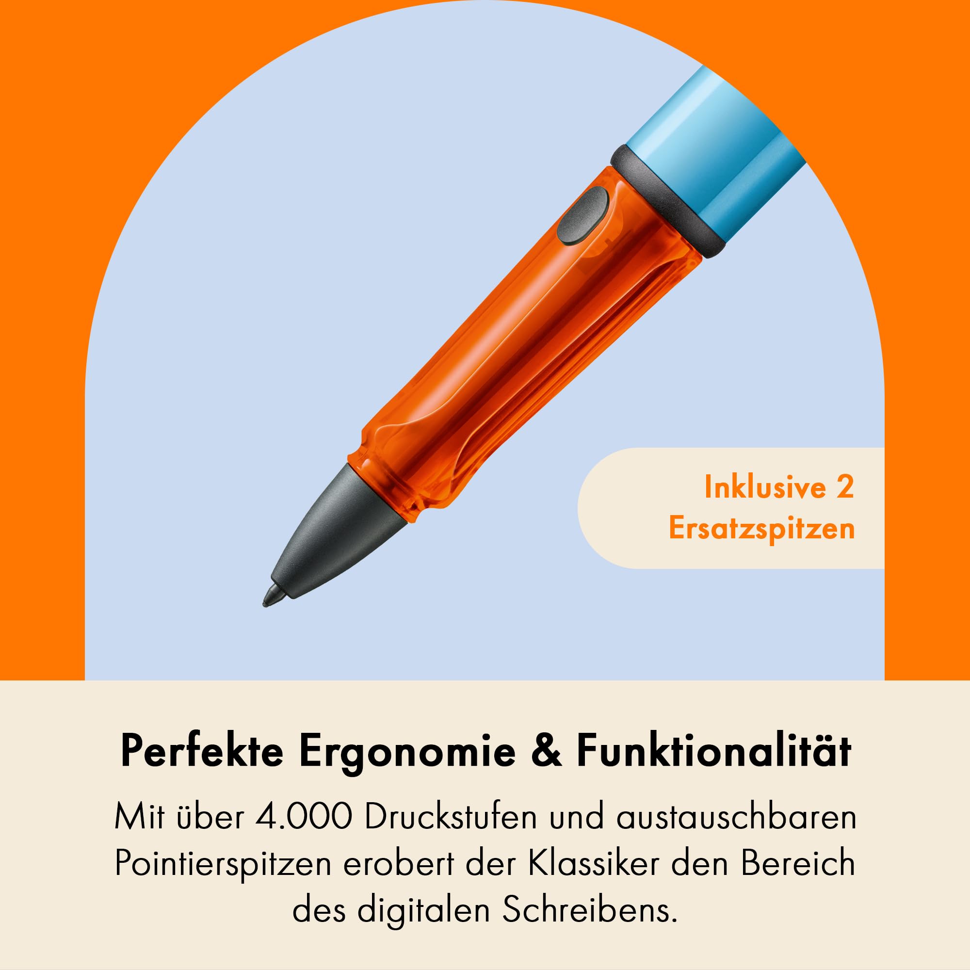 LAMY AL-Star EMR Denim (PC/EL Spitze) – Stylus Pen Touchscreen-Stift für viele Android-Geräte – mit ergonomischem Griff – präzises Schreiben & Zeichnen auf digitalen Medien – mit Funktionstaste