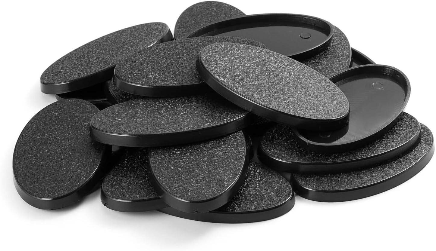 Pack of 100, 25 mm Plastic Round Slot Bases Miniature Wargames Table Top Gaming